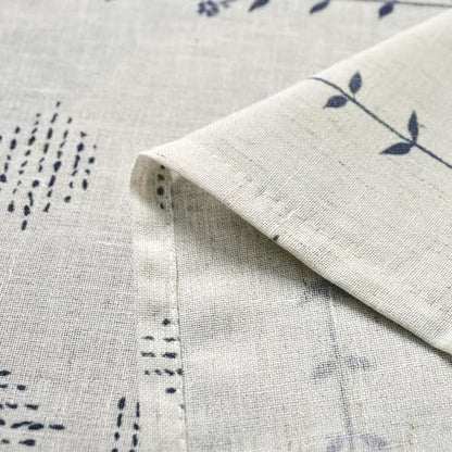 Lino Rosa Bathroom Curtains Window,Small Linen Striped Boho Blue Kitchen Curtains 24 Inch Length Sets - color: Navy, size: 24"W x 24"L (Pack of 2)