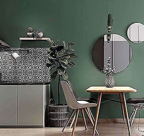 394''x23.6'' Green Peel and Stick Wallpaper Contact Paper Modern Self Adhesive Wall Paper Removable Renter Friendly Textured Solid Color Shelf Cabinet Vinyl Roll (394''x23.6'',Dark Green) - color: Dark Green, size: 23.6" x 394"