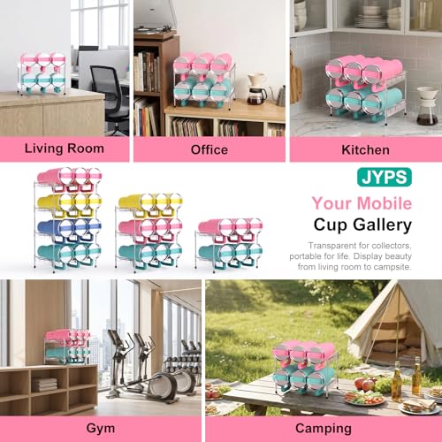 Reusable Stackable with Handle Compartment Water Bottle Tumbler Organizer for Stanley 40oz with Handle Cup, Stanley Accessories for Pantry, Cabinet & Kitchen Organization and Storage,2 Tier Hold 6 - size: 6-Bottle