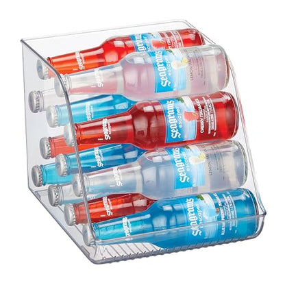 iDesign Water Bottle Organizer for Fridge, Clear | Made in USA - style: Pack of 1- Tall