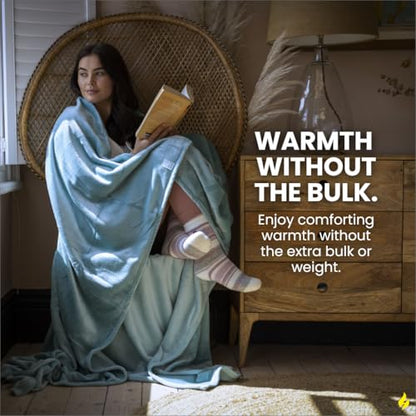 Heat Holders Fleece Throw Blanket for Couch - 300GSM Plush Super Soft Throw Blanket for Bed, Sofa, car & travel - Extra Large Cozy Blankets , Warm Thick Fuzzy, All Season - color: Winter Fawn
