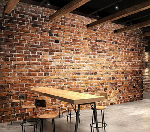 Eierme-Close-up of a Brick wall Background with Strong Texture Peel and Stick 90" x 67" - color: No.15, size: 90" x 67"