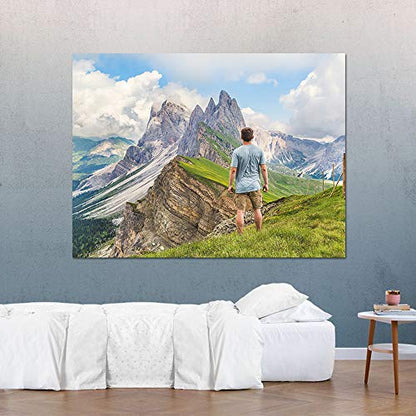 Customized Small Wall Mural with Your Travel Photos, Removable Self-Adhesive Wallpaper for Living Room Bedroom - 36x48 inches - color: Custom-travel, size: 36"x48"