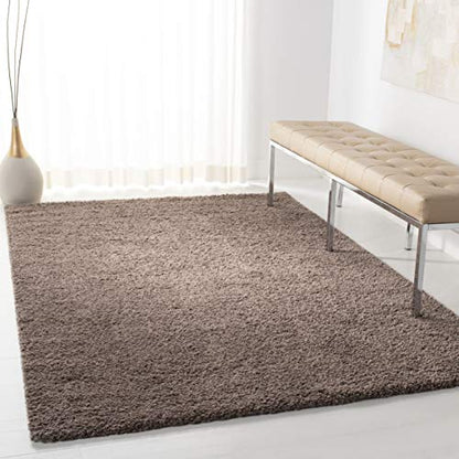 SAFAVIEH August Shag Collection Accent Rug - 2'3" x 4', Taupe, Solid Design, Non-Shedding & Easy Care, 1.2-inch Thick Ideal for High Traffic Areas in Entryway, Living Room, Bedroom (AUG900R) - color: Taupe, size: 2'3" x 4' (Rectangular)