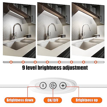 GLVSAE Under Cabinet Lighting, 12 Inch Plug in Light Bar, LED Keyboard Lights, 6000K Cool White Light, Ultra Thin Dimmable Light Bar, Suitable for Kitchen/Desk/Closet/Workbench - size: 12inch-1Pack-no plug
