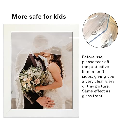 LUCKYLIFE Picture Frame Set 10-Pack, Gallery Wall Frame Collage with 8x10 5x7 4x6 Frames in White Finishes - color: White