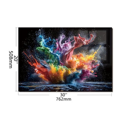 Evgosm Tempered Glass Backsplash for Kitchen， Stove Splashback, pigment Glass Backsplash, Used for Kitchen Wall Protection and Decoration, Easy to Install and Clean. (30x20'') - size: 30"L x 20"W