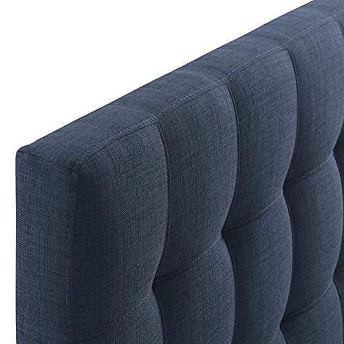 Modway Lily Tufted Linen Fabric Upholstered King Headboard in Navy - color: Navy, size: King