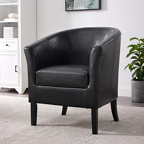 Linon Home Dcor Linon Home Decor Simon Club Chair, 33" x 28.25" x 25.5", Black