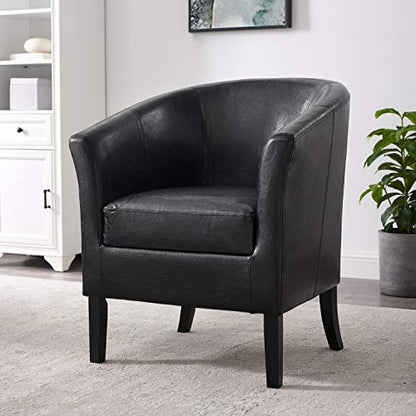 Linon Home Dcor Linon Home Decor Simon Club Chair, 33" x 28.25" x 25.5", Black