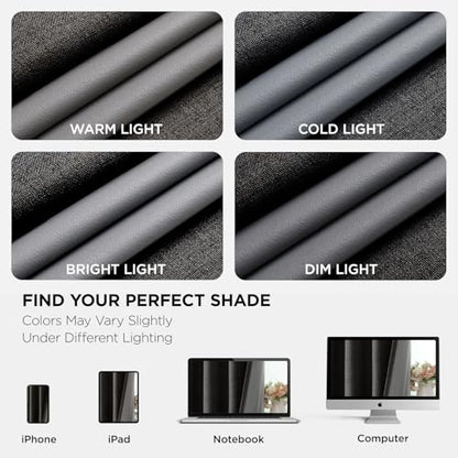 Joydeco Blackout Curtains 72 Inches Long 2 Panels Burg, Room Darkening Curtains for Bedroom, 100% Black Out Textured Thermal Drapes Privacy Protection 2 Panels Set(W52 x L72 Inch, Charcoal Grey) - color: Charcoal Grey, size: 52"W x 72"L (Pack of 2)