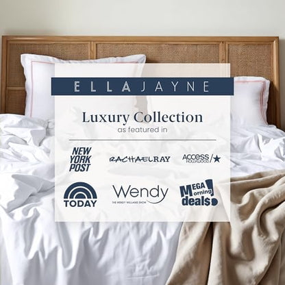 Ella Jayne Duvet Cover King 100% Cotton Percale Soft Set Pink Design 3 Pcs | King Duvet Cover | Soft Cotton Percale | 106 x 90 Inch Cover | Includes 2 Matching Pillow Shams | Pink Design - color: Pink, size: King/Cal King