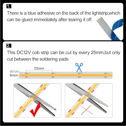 HAMRVL Shelf Lights 12V COB LED Strip Lights, 16.4ft 3000k Plug-in DIY Cut to Size Warm White LED Strip Lights, Dimmable Under Shelf Lighting for Book Shelf, Display Case, Wardrobes, Cabinets, Pantry - color: Warm White 3000k, size: 1 to 6/16.4ft