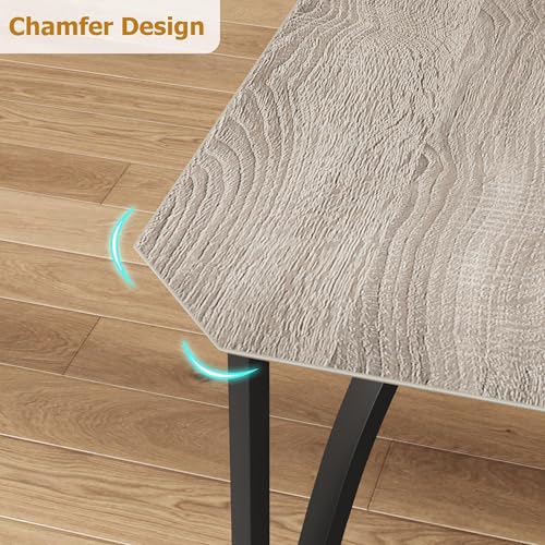 IDEALHOUSE Dining Table Set for 4, Kitchen Table Set of 4 with Upholstered Cushion Chairs, Dining Room Table Set with Kitchen Chairs, Easy to Assemble, Suitable for Apartment - (Cloud Gray) - size: 1* Table + 4* Chairs (Cloud Gray)