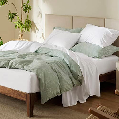Bedsure PureWoven 100% Rayon Derived from Bamboo, Twin Bed Sheets, 3 Pieces | Cooling Sheets for Hot Sleepers, Breathable & Silky Soft, 16" Deep Pocket, Hotel Luxury Bedding, White - color: 02 - White, size: Twin