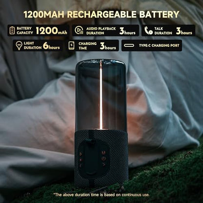 Bluetooth Speaker Lamp, Minimalist Table Lamp, Ambient Light | Wireless Bluetooth Speaker, TF-Card Input, Bluetooth 5.3, TWS Paring, for Bedroom Living Room, Dorm, Gift