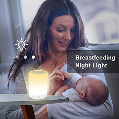 Night Light with Bluetooth Speaker, Touch Lamp Rechargeable Relaxing Cool | Elecstars Small Lamp, Aux Line-in and TF Card Supported, Portable Color Changing, Birthday Holiday Gift for Kids Teens Women.