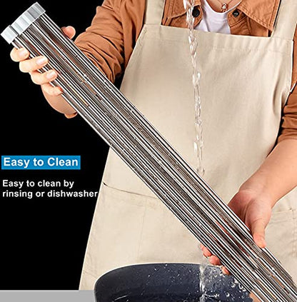 Seropy Roll Up Dish Drying Rack Over The Sink for RV Sink 17.5x15.7 in Kitchen Drying Rack Folding Dish Drainer Mat Rolling Dish Rack Foldable Rack Stainless Steel Wide Kitchen Dry Rack - color: Gray, size: 17.5 x 15.7 in