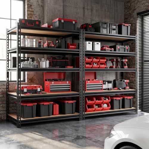 3000LBS Storage Rack,5-Tier Heavy-Duty Storage Shelving,Adjustable Metal Shelves,60" Hx28 Wx12 D Shelf for Warehouse,Garage,Pantry, Kitchen,Office