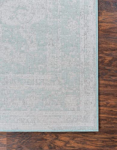 Rugs.com - Monte Carlo Rug – 2' x 3' 1 Turquoise Easy-Clean Rug – Ideal for Entryways, Kitchens, and Small Spaces - color: Turquoise, size: 2'2" x 3' (Rectangular)