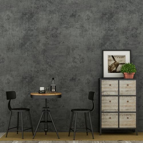 3yecao 31"×1181" Extra Wide Big Thickness Blue Grey Concrete Wallpaper Peel and Stick Gray Concrete Cement Contact Paper Vinyl Wrap Matte Textured Sticker for Gym Bedroom Bathroom Coffee Room Walls - color: Grey Blue, size: 31" x 1181"