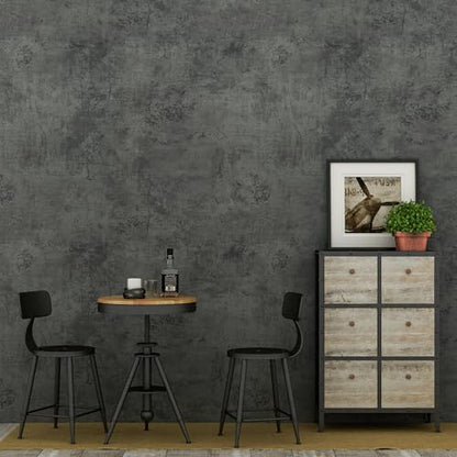3yecao 31"×1181" Extra Wide Big Thickness Blue Grey Concrete Wallpaper Peel and Stick Gray Concrete Cement Contact Paper Vinyl Wrap Matte Textured Sticker for Gym Bedroom Bathroom Coffee Room Walls - color: Grey Blue, size: 31" x 1181"