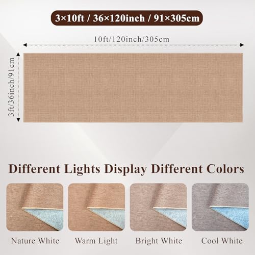 3x10 Runner Rug Hallways Washable: Non Slip Kitchen Extra Long Jute Runners | Carpet Bathroom Office Laundry Dining Living Room Durable Floor Mat Boho Farmhouse Decor Indoor Textured Classic (Beige,3x10) - color: Beige, size: 3' x 10' (Rectangular)