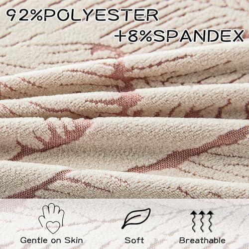 Chenille Armless Chair Cover Jacquard Slipper Chair Slipcover Washable Accent Chair Covers Printed Furniture Protector for Bedroom Living Room Pink - color: Pink