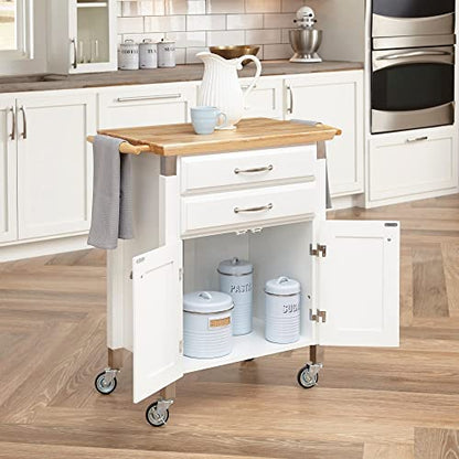 homestyles Dolly Madison Off-White Kitchen Cart - color: Off White