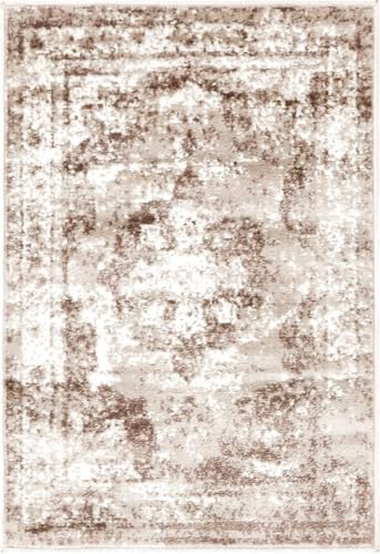 Rugs.com - Monte Carlo Rug – 2' x 3' 1 Beige Easy-Clean Rug – Vintage Medallion for Kitchens, Entryways, and Bathrooms - color: Beige, size: 2'2" x 3' (Rectangular)