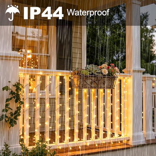 Ollny Fairy Lights Battery Operated, 100 LED 33FT Battery Powered String Lights, 8 Modes Waterproof LED Light for Bedroom Indoor Outdoor Camping Classroom Party Decor, Warm White - size: 33 FT