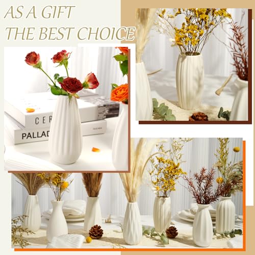 Ceramic Bud Vases, Set of 24 White Vases for Centerpieces Small VAses for Flowers Mini Ceramic Vase for Pampas Grass Vase Bulk for Wedding Table Centerpieces Decoration Boho Home Decor DIY Gift
