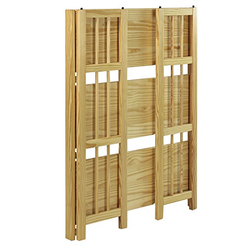 Casual Home 3-Shelf Folding Stackable Bookcase (27.5" Wide)-Natural - color: Natural, size: 3-Shelf Stackable
