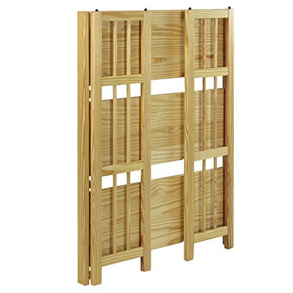 Casual Home 3-Shelf Folding Stackable Bookcase (27.5" Wide)-Natural - color: Natural, size: 3-Shelf Stackable
