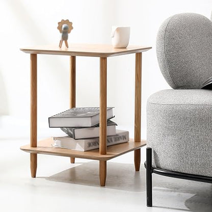 2 Tier Coffee Table, Narrow Coffee Table, Small Coffee Table with Storage. for Small Spaces, Bedroom, Living Room, Entryway