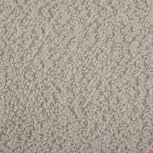 Christopher Knight Home Jillian Modern Boucle Upholstered Accent Chair, Armless Living Room Single Lounge Sofa, Comfy Reading Chair for Bedroom, Low Profile Chair, Almond Beige+Brown