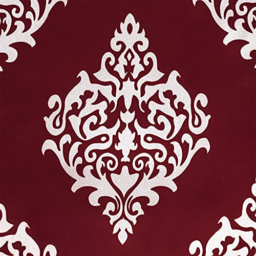 Exclusive Home Curtains - EH7945-07 2-84G Medallion Blackout Grommet Top Curtain Panel Pair, 52x84, Burgundy, 2 Piece - color: Burgundy, size: 52"W x 84"L (Pack of 2)