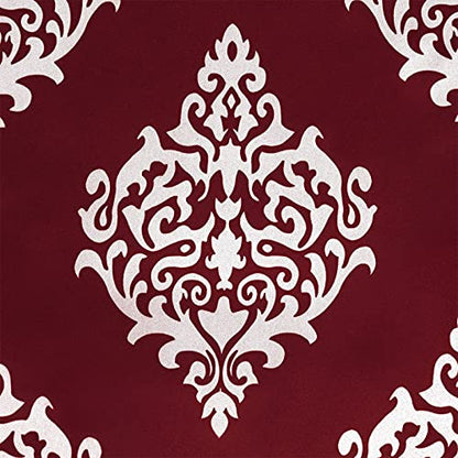 EXCLUSIVE HOME Medallion Room Darkening Blackout Grommet Top Curtain Panel Pair, 52"x96", Burgundy - color: Burgundy, size: 52"W x 96"L (Pack of 2)