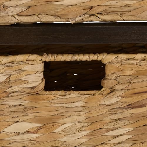 SAFAVIEH Furniture - Vedette 5-Basket Storage Tower - Dark Chocolate - Solid Wood - Coastal Basket Tower Design - Ideal for Entryway, Living Room, 17.5"W x 13.5"D x 46"H - Fully Assembled (AMH5739F) - color: Dark Chocolate