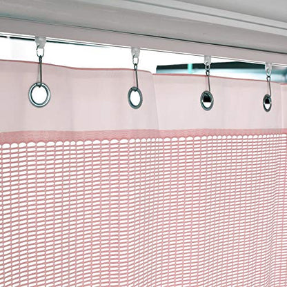 TWOPAGES 5ft Wide x 7ft Tall Flame Retardant Divider Curtains Privacy Cubicle Curtain with Grommet Top (1 Panel,Pink) - color: Pink, size: 60"W x 84"L (Pack of 1)