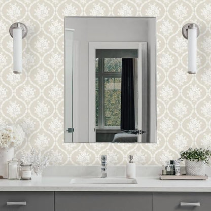 TACHIO Floral Peel and Stick Wallpaper French Country Contact Paper 17.5" x 118" Waterproof Self Adhesive Wall Paper for Bedroom Living Room & Accent Walls Vinyl Removable Renter Friendly - size: 17.5" x 118"