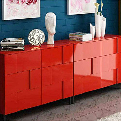 Livelynine Red Contact Paper Self Adhesive Wall Paper Decorations Peel and Stick Wallpaper Kitchen Cabinets Countertops Appliances Glossy Red Vinyl Wrap Removable Waterproof Shelf Liners 15.8x78.8 - size: 15.8"W x 78.8"L