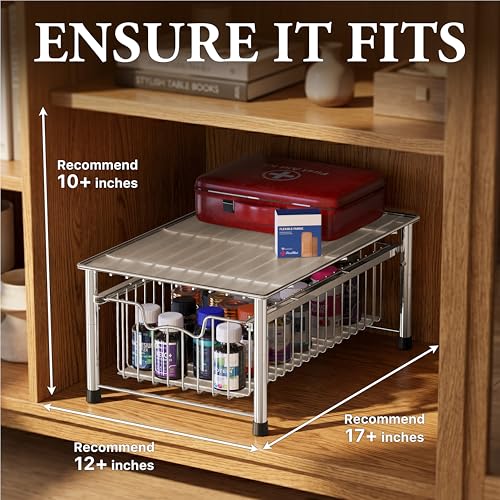Simple Houseware Stackable Basket Drawer, Chrome - color: Chrome, size: 1-tier