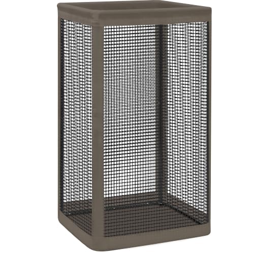 STORAGE MANIAC Mesh Laundry Hamper, 23.7 Gal. Tall Laundry Basket for Airflow, Strong Metal Dirty Clothes Hamper for College Dorm, Bedroom, Bathroom, Clothes Bin, Black & Coffee - color: Brown & Black