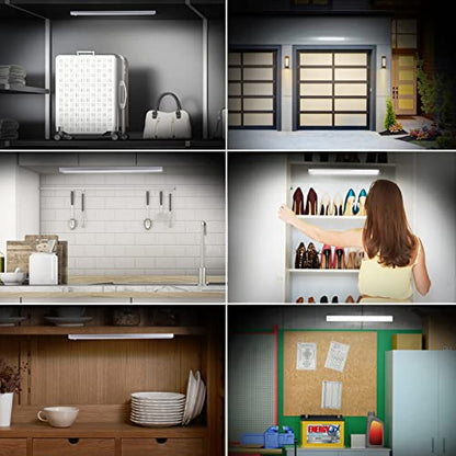 60 LED Closet Lights Battery Powered, BLS Super Bright Under Cabinet Lighting, Motion Sensor Light, Wireless, 2400mah Rechargeable Operated, 120 Days Run Time, 6000k Clean White-13 Inches - color: 5500K Daylight White-13 inches-1 Pack