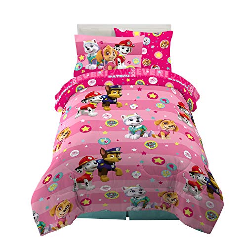 Paw Patrol Girls Kids Bedding Super Soft Comforter and Sheet Set with Sham, 5 Piece Twin Size, (100% Officially Licensed Nickelodeon Product) By Franco - color: Paw Patrol Girls, size: Twin