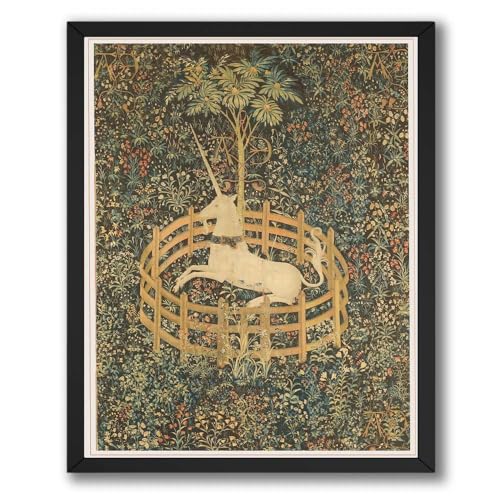 ALPINE INK CO. Mythical Unicorn Poster - Medieval Fantasy Garden Illustration Wall Decor - Modern Room Decor for Office Bedroom - Trendy Storybook Artwork - 8x10 Unframed Print - color: Style-10, size: 8"L x 10"W