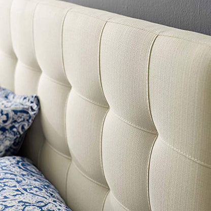 Ergode Lily Queen Upholstered Linen Fabric Tufted Headboard - Elegant Bedroom Upgrade
