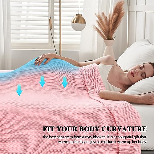 L'AGRATY Knitted Weighted Blanket - 48"x72" 20lbs Cooling Chunky Knit Heavy Blanket for Adults Braided Crochet Throw Thick Cable Yarn Knit Decorative No Beads Evenly Weighted Machine Washable | No Beads Evenly Weighted Machine Washable Chunky Braided Croc