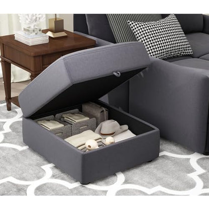 COMHOMA Convertible Sectional Sofa Couch Free Combination L/U Shaped Sofa with High Density Memory Foam Modular Oversized Cloud Couch for Living Room, Apartment and Small Space 6 Seaters - size: 4+2M